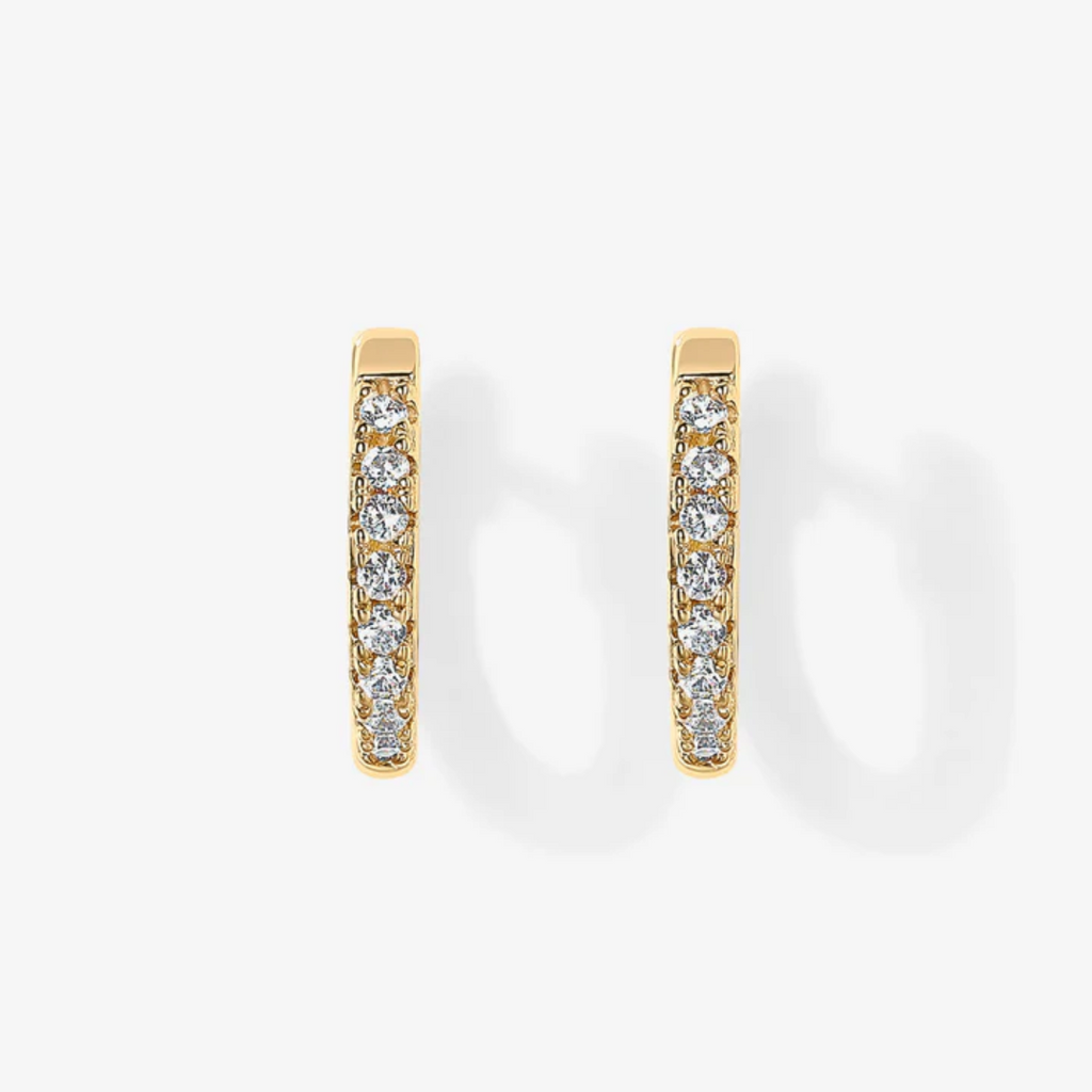 Classic Cubic Zirconia Huggie Hoop Earrings