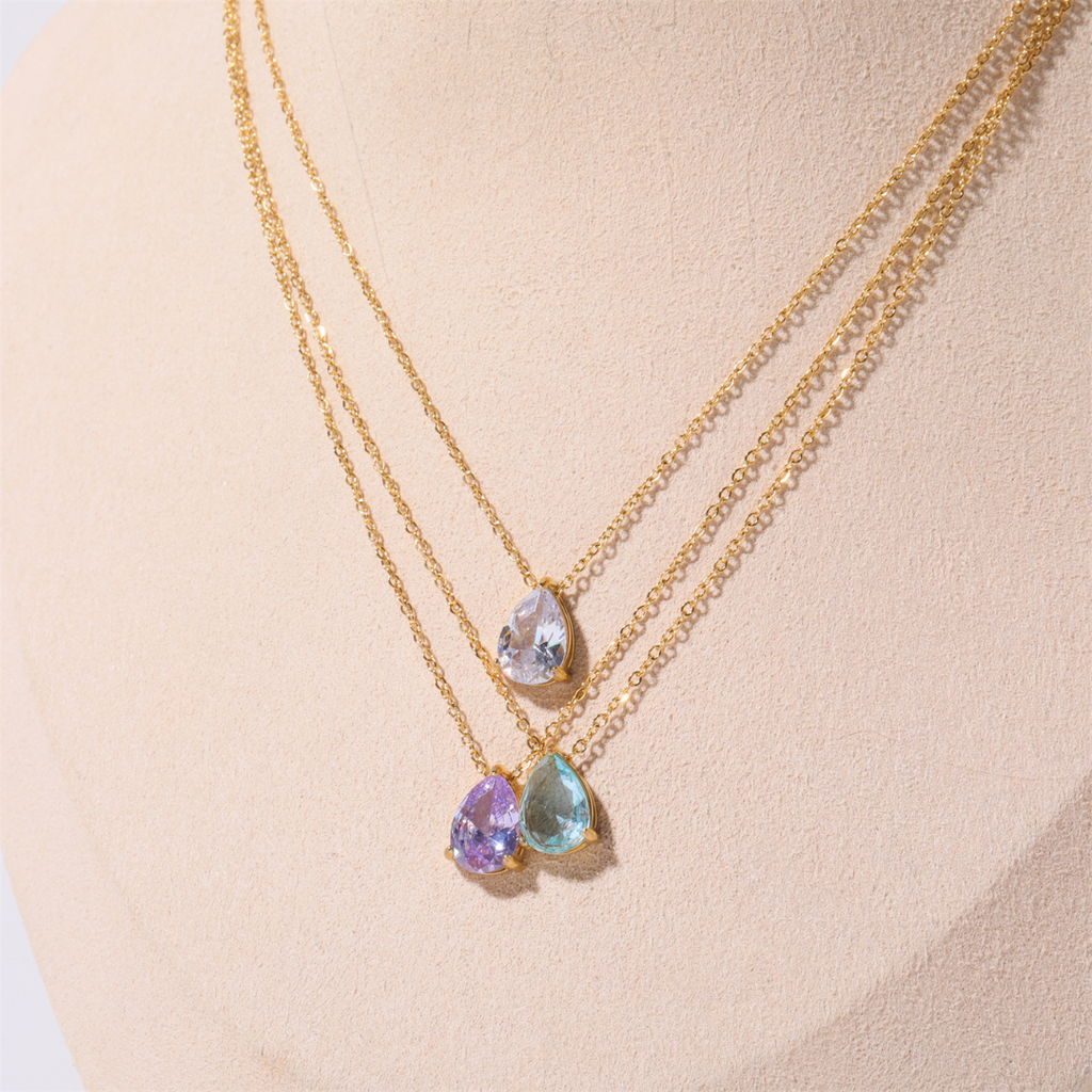 Icy Birthstone Pendant Necklace Design