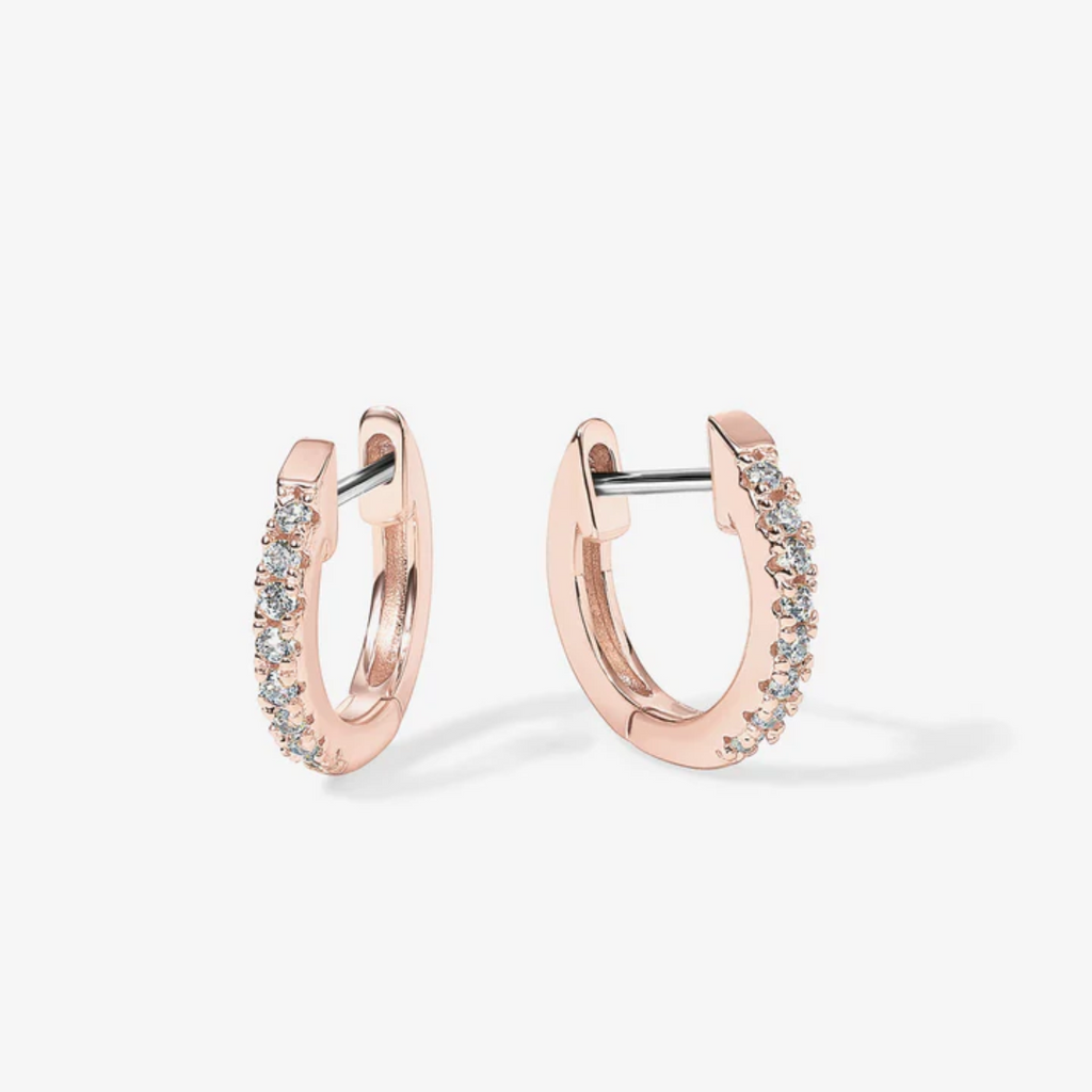 Classic Cubic Zirconia Huggie Hoop Earrings