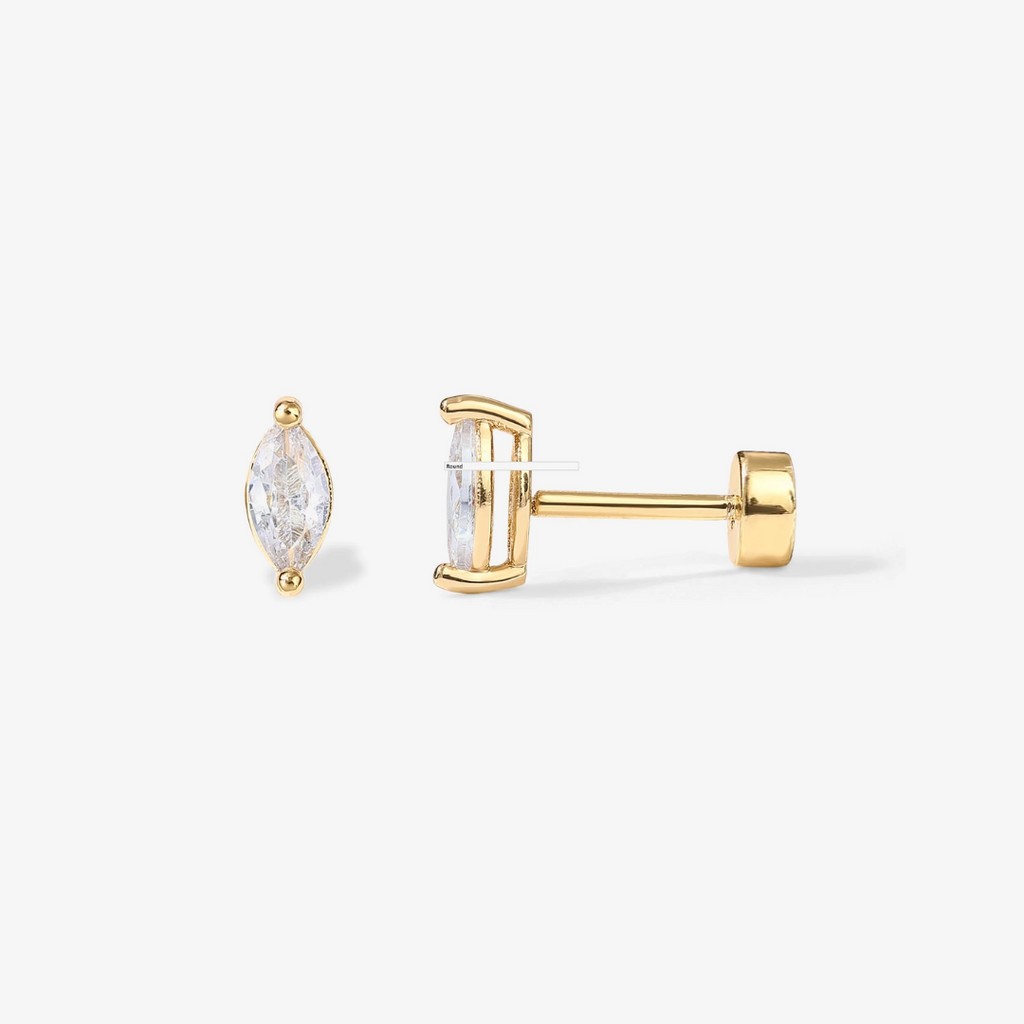 Small Tear Drop Flat Back Studs