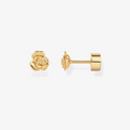 Rose Bloom Flat Back Stud Earrings