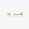 Petite Heart Flat Back Stud Earrings