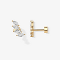 Marquise Cascade Flat Back Stud Earrings Design