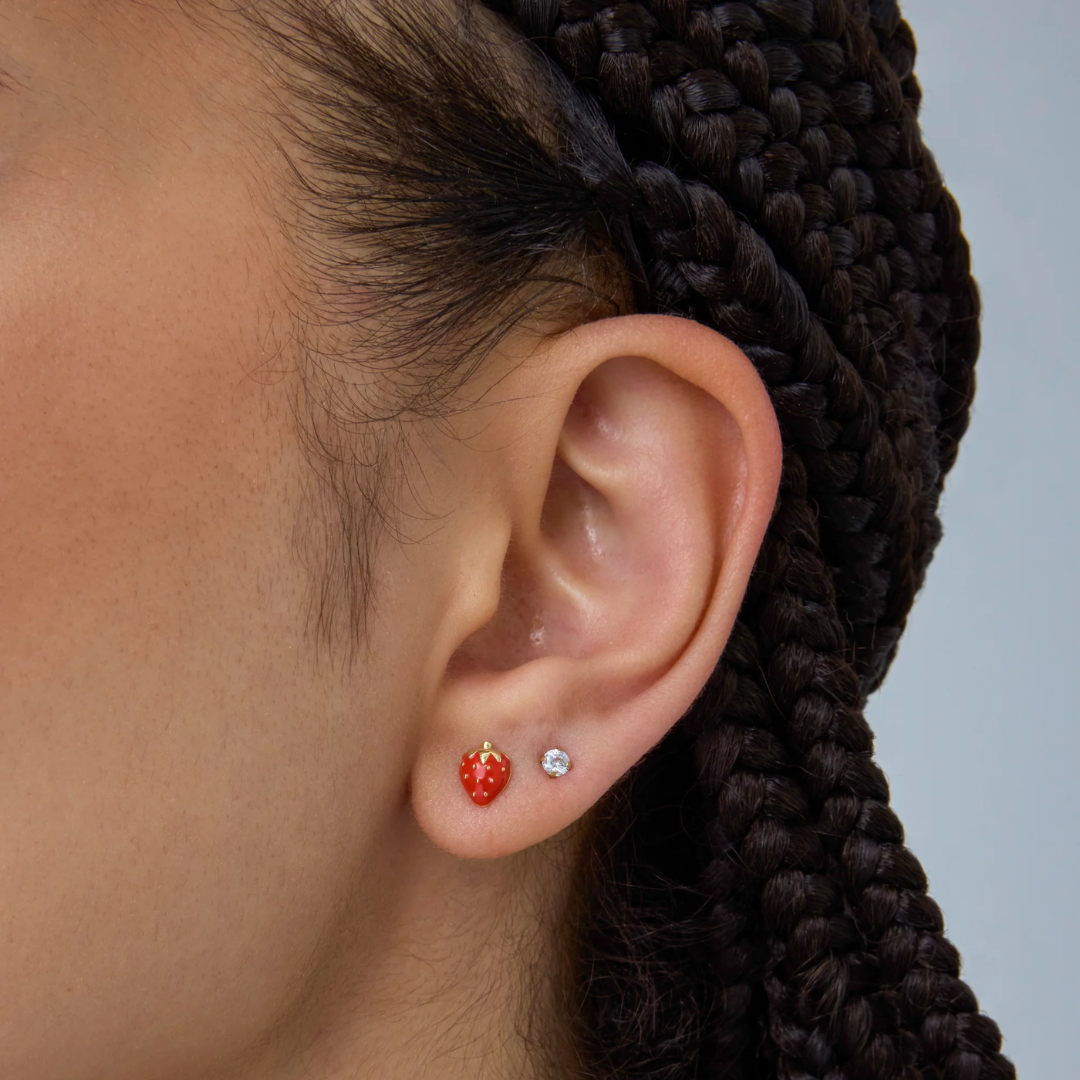Strawberry Flat Back Studs