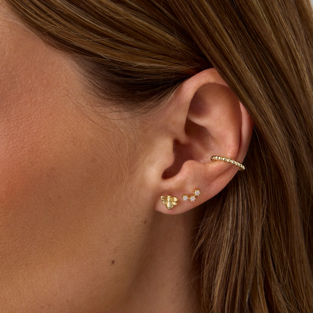 Mini Honey Bee Flat Back Studs