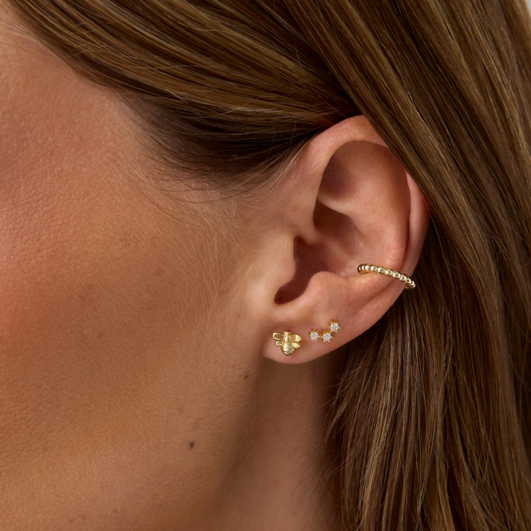 Mini Honey Bee Flat Back Studs