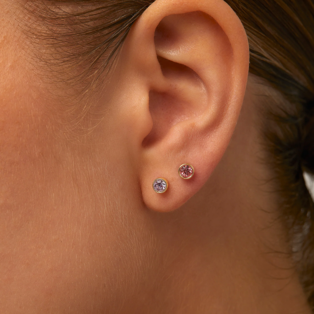 Colorful Flat Back Stud Earrings