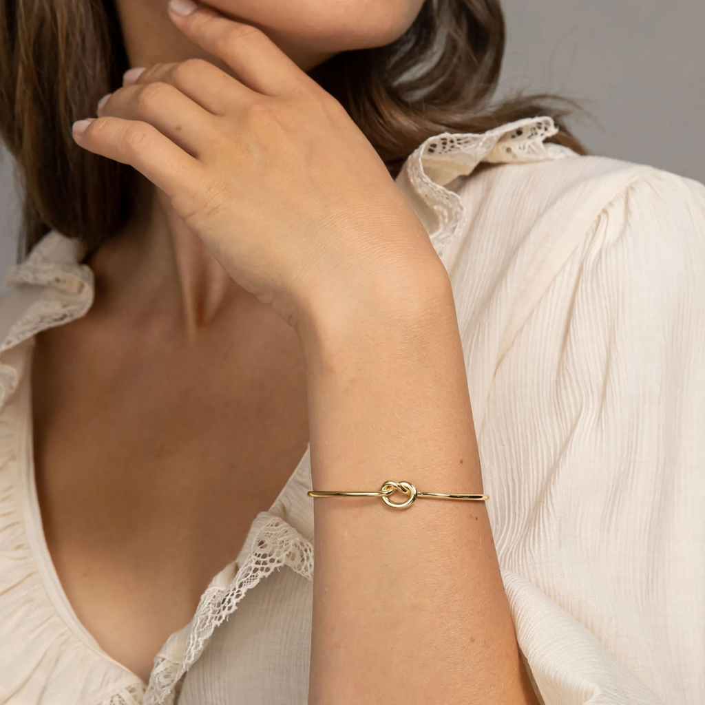 Love Knot Adjustable Bangle Bracelet