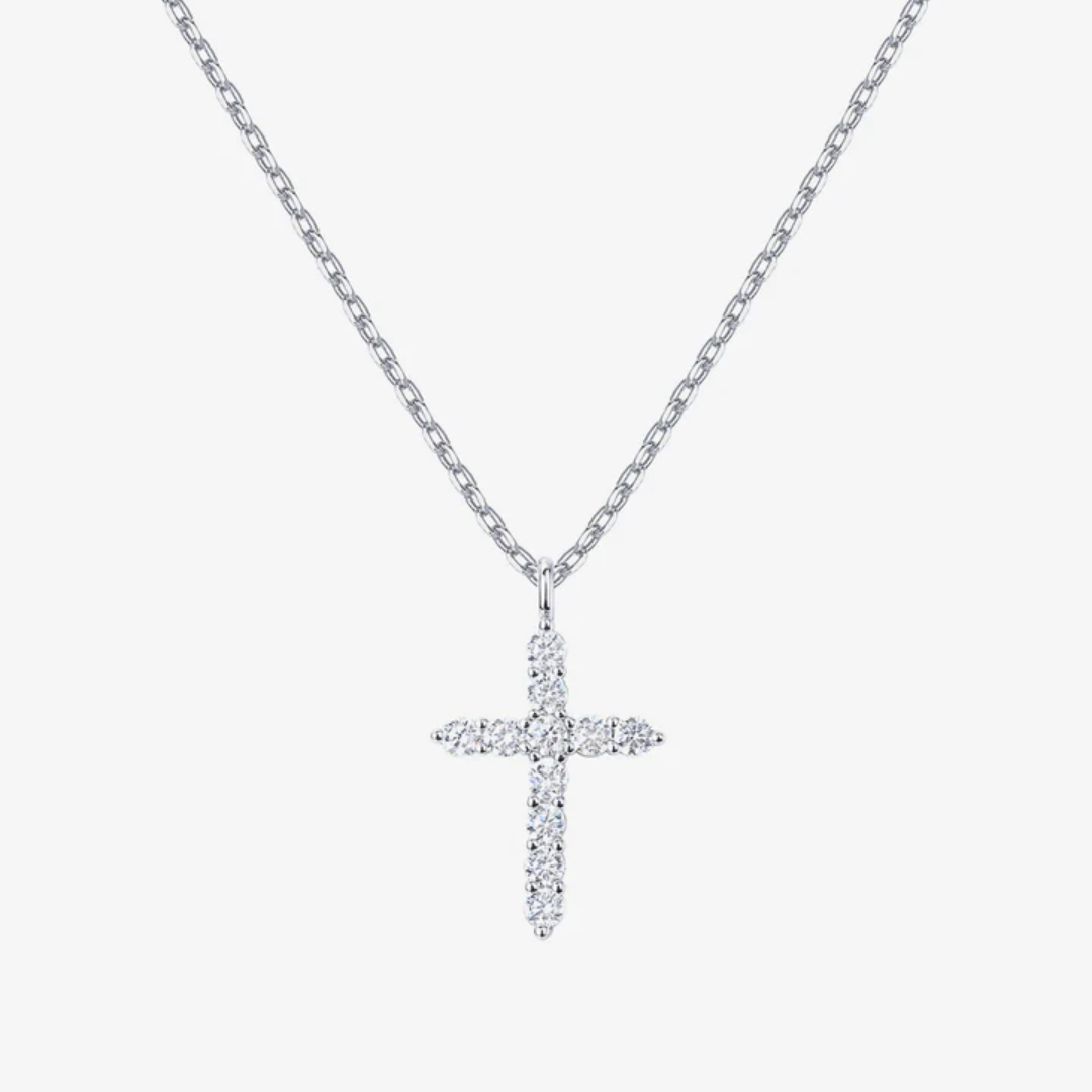 Cubic Zirconia Cross Pendant Necklace