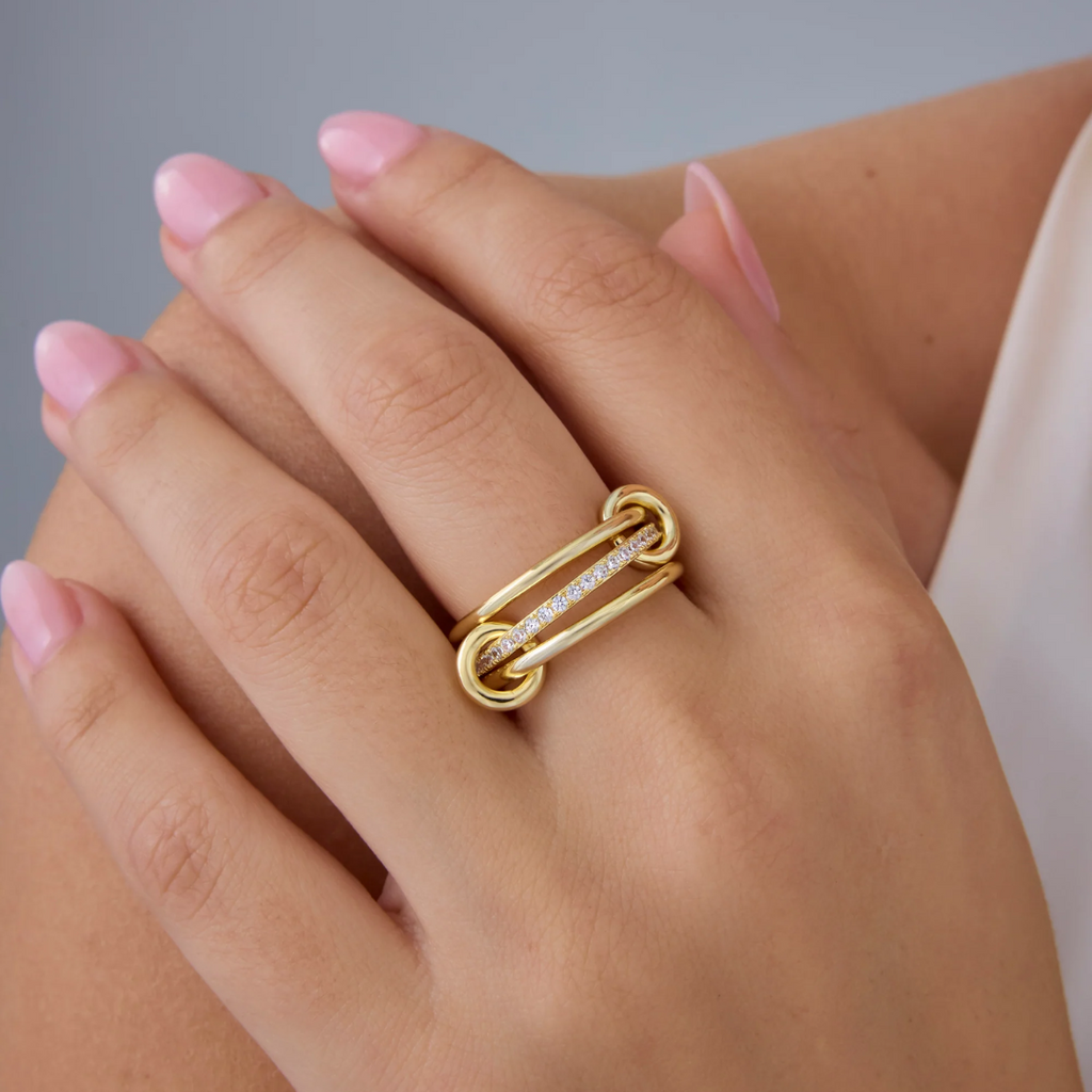 Luna Interlocked Stack Ring