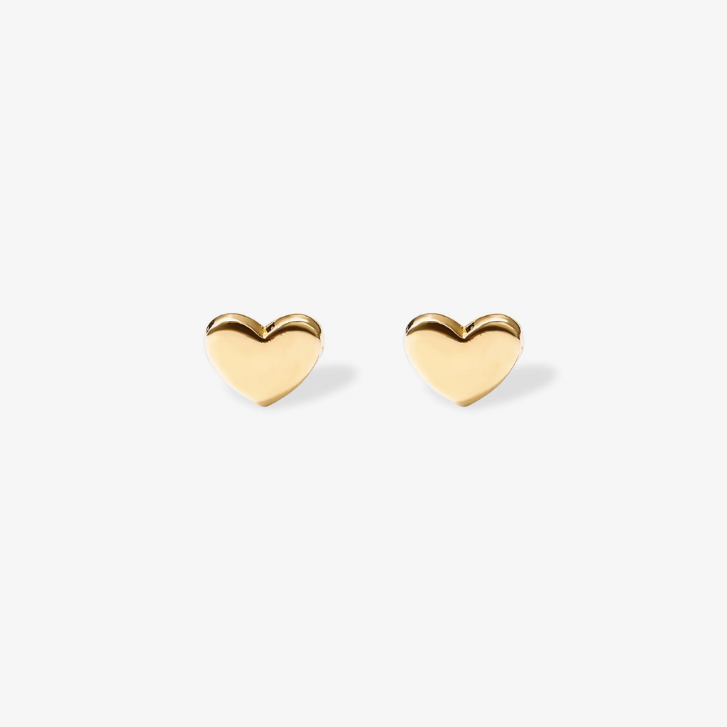 Petite Heart Flat Back Stud Earrings