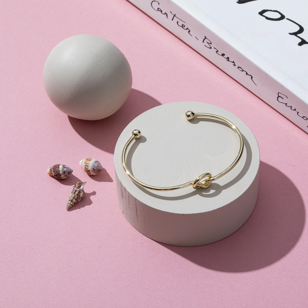 Love Knot Adjustable Bangle Bracelet