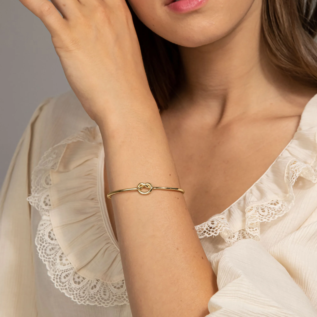 Love Knot Adjustable Bangle Bracelet