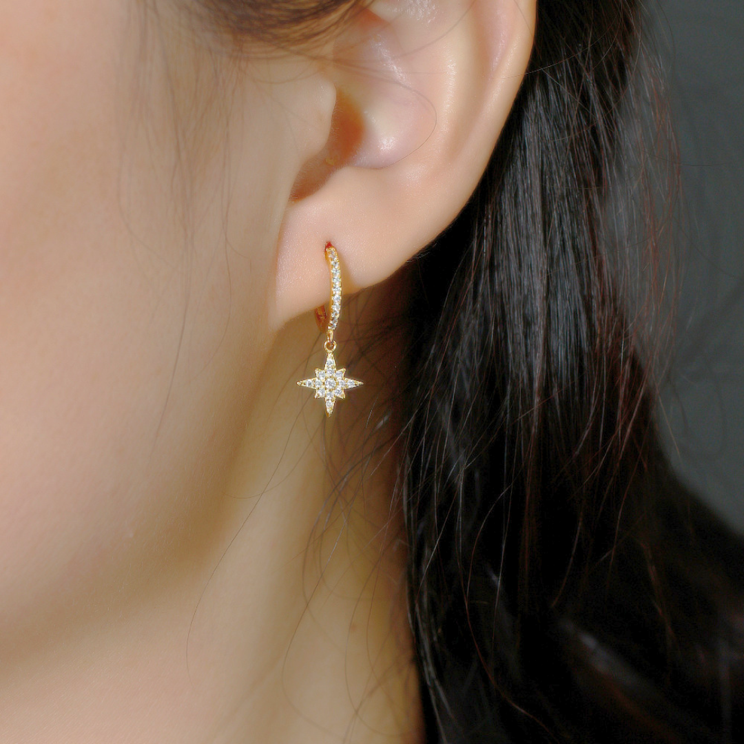 Moon & Stars Cubic Zirconia Earring Set