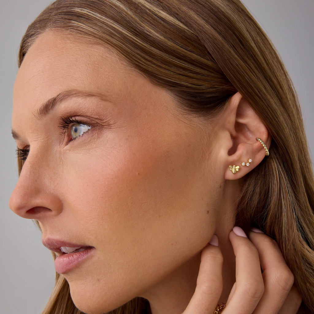 Mini Honey Bee Flat Back Studs