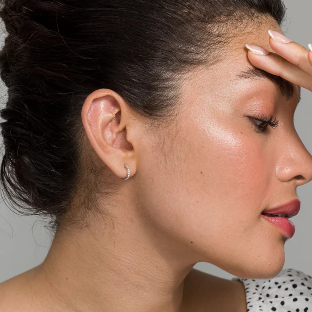 Classic Cubic Zirconia Huggie Hoop Earrings