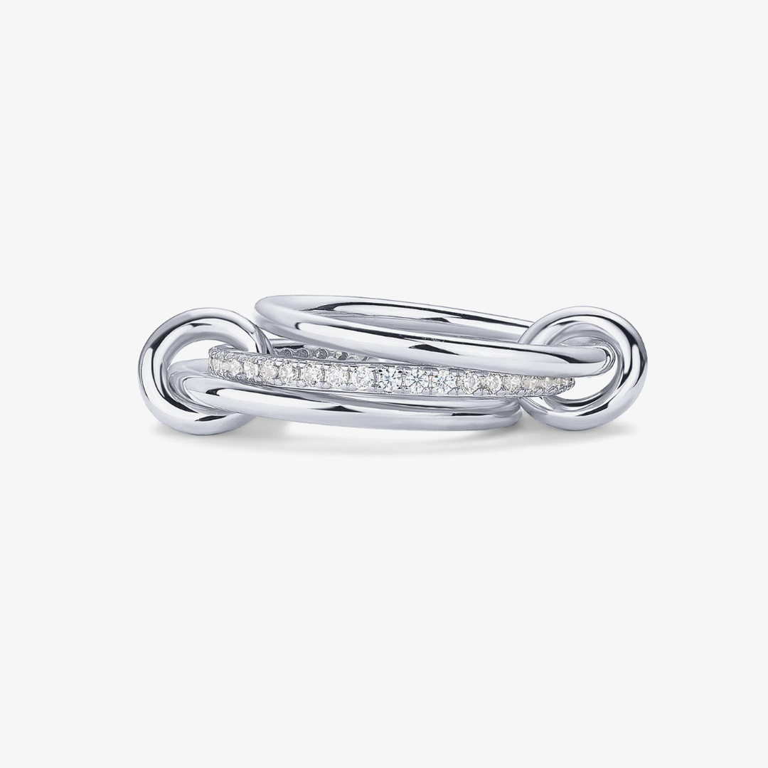 Luna Interlocked Stack Ring