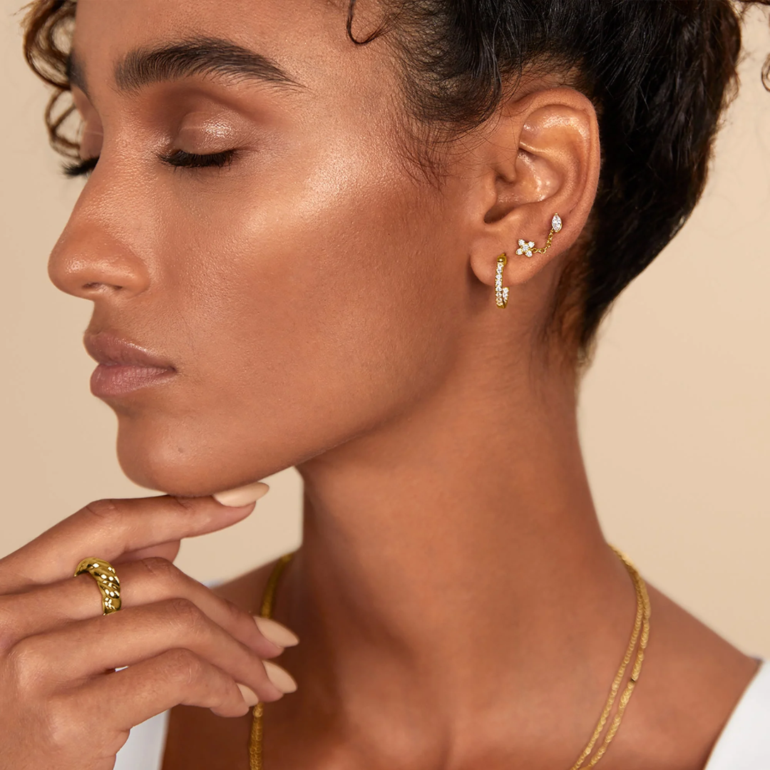 Small Tear Drop Flat Back Studs