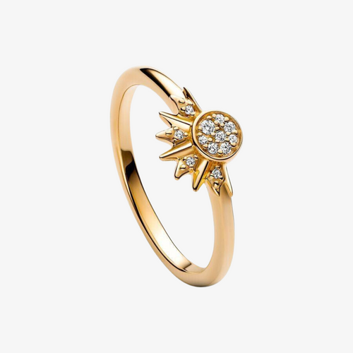 Celestial Sun and Moon Stack Ring Set