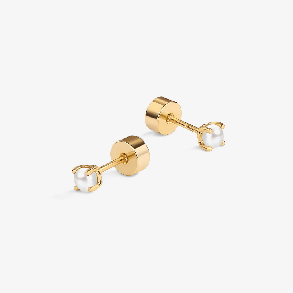 Mini Pearl Flat Back Stud Earrings