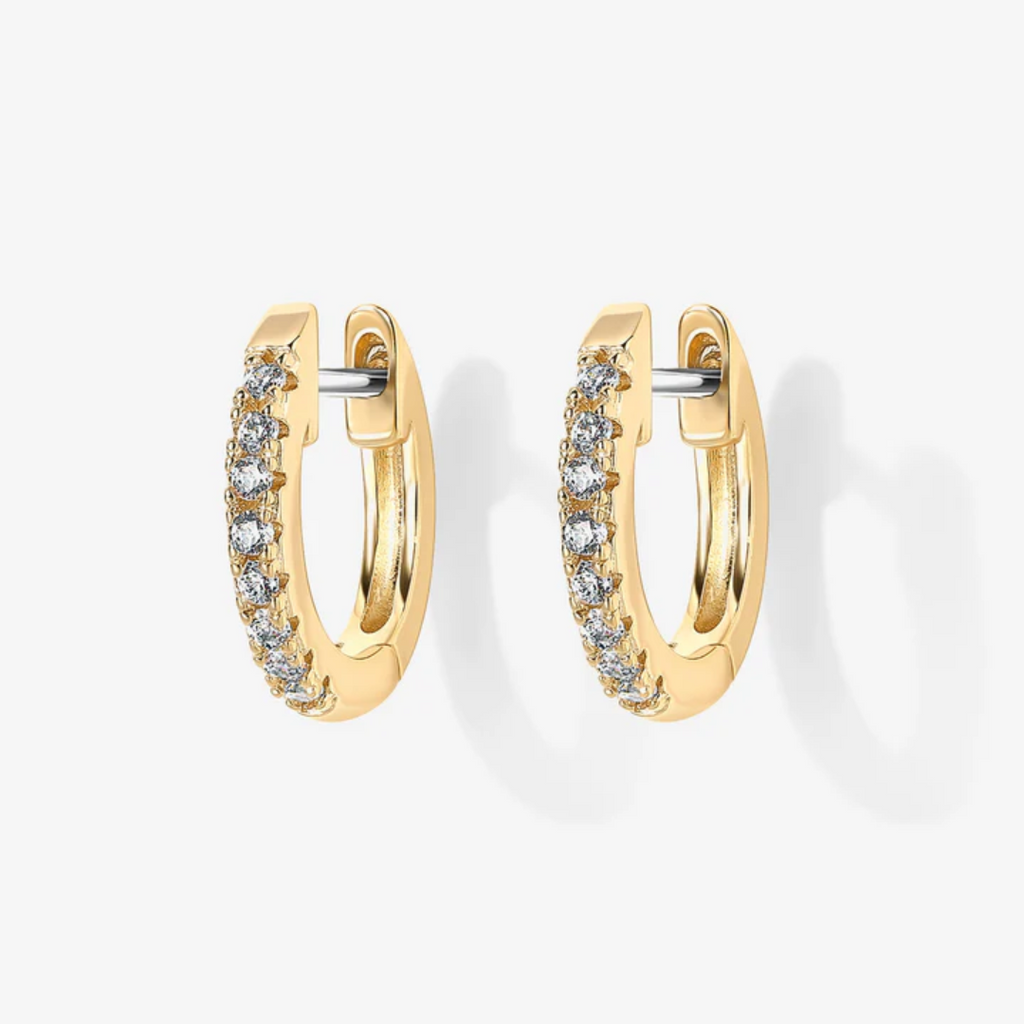 Classic Cubic Zirconia Huggie Hoop Earrings