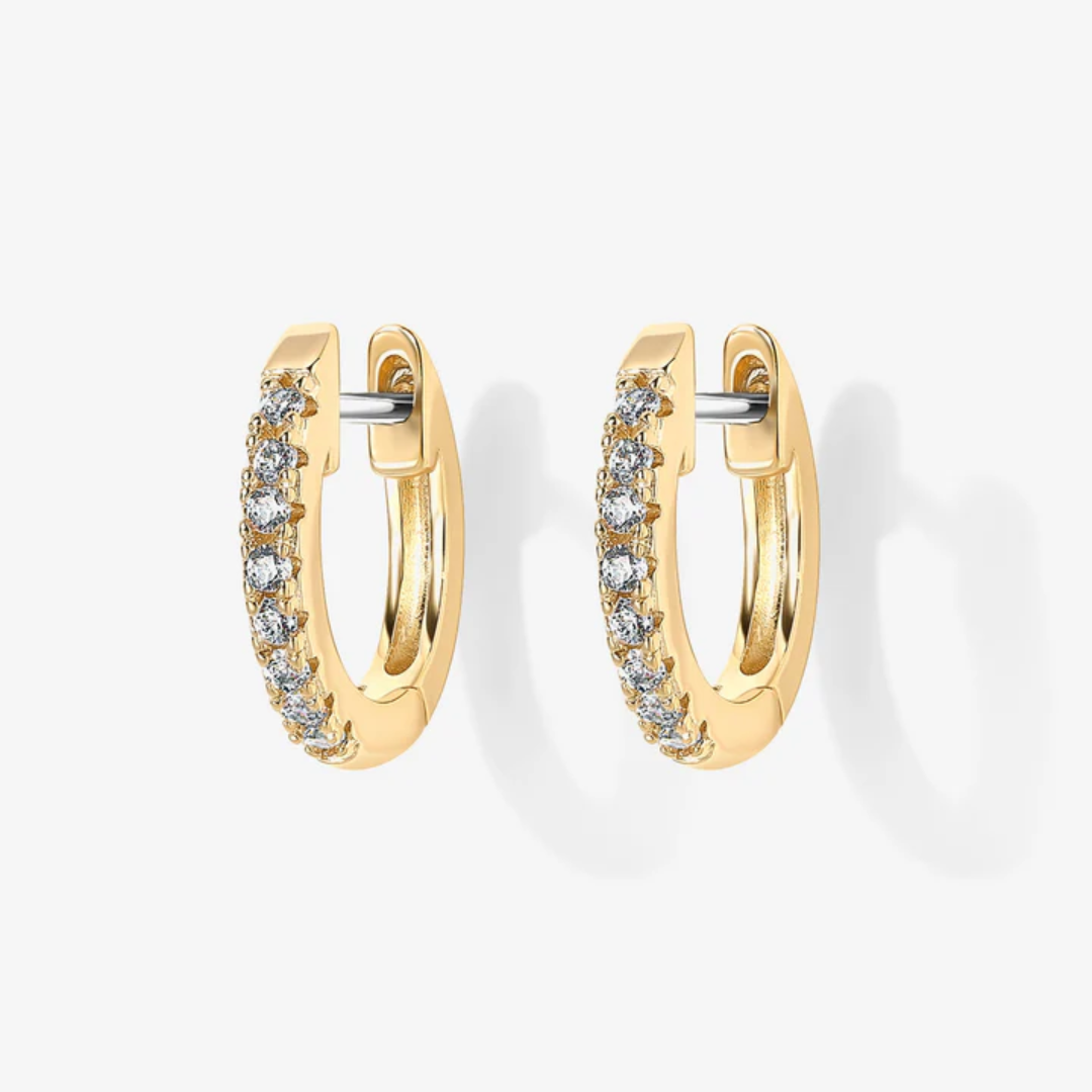 Classic Cubic Zirconia Huggie Hoop Earrings
