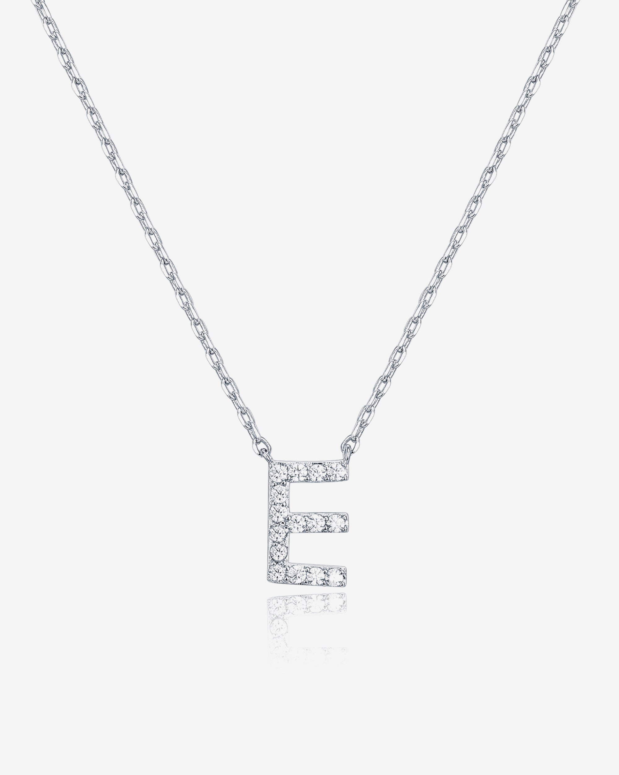 Initial Pendant Necklace with Cubic Zirconia