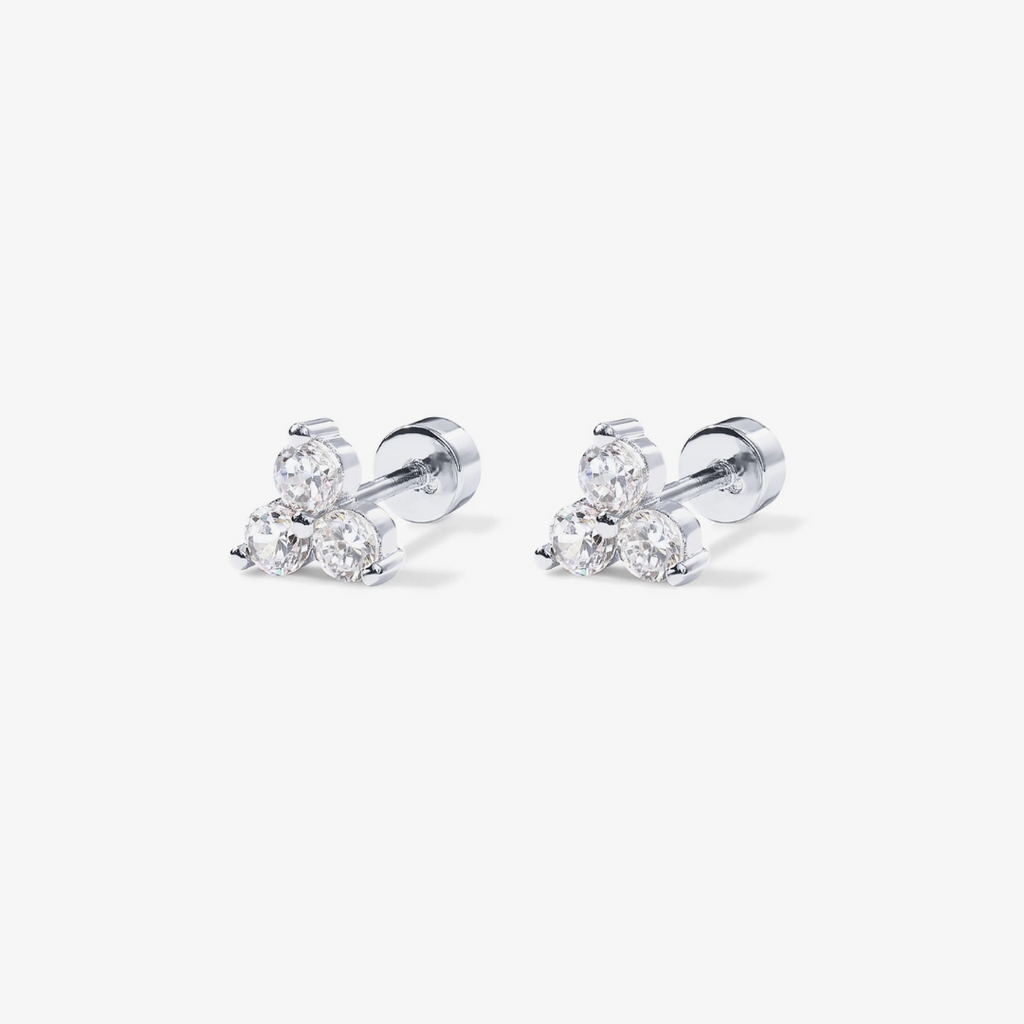 Flora Lotus Flat Back Stud Earrings
